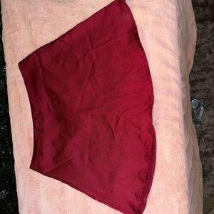 Red Satin skirt